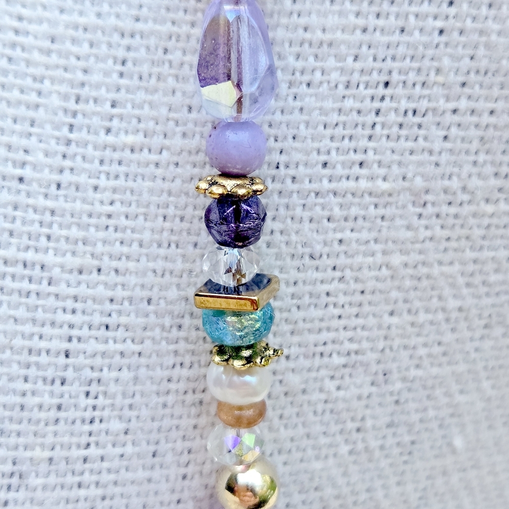 Handmade AMETHYST Gemstone DRAGONFLY Pendant Charm Necklace. 16-18" - Picture 4 of 12